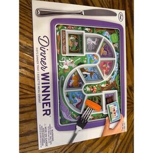 Fred Dinner Winner Kids Dinner Tray Enchanted Forest Game Plate Purple Melamine